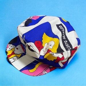 Unisex 1990s Newsboy Fresh Prince Cap Sz Large Multicolored Flat Hat by Adam